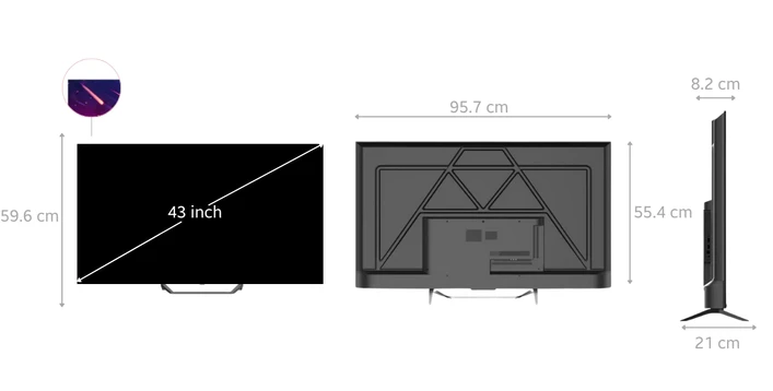 Google Tivi Aqua QLED 4K 43 inch 2024 (AQT43S80EUX)