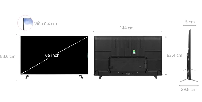 Google tivi Toshiba 4K 65 inch 65C350LP