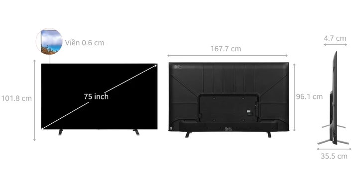 Google tivi Toshiba 4K 75 inch 75C350LP