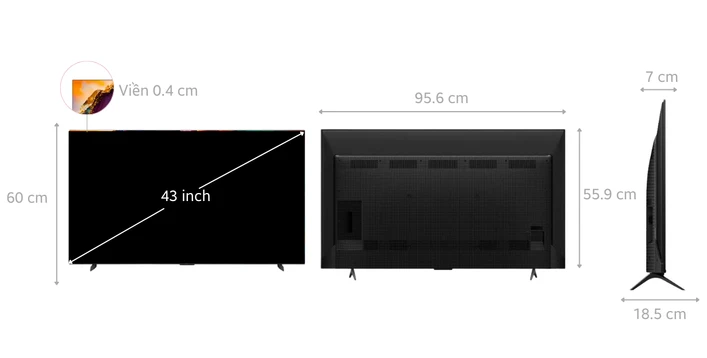 Google Tivi TCL UHD 4K 43 inch 2024 (43P79B)