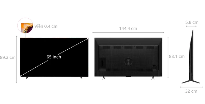 Google Tivi TCL UHD 4K 65 inch 2024 (65P79B) Pro