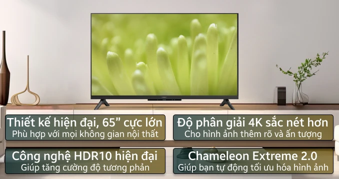 Google Tivi Coocaa 4K 65 inch 65Y73 2024