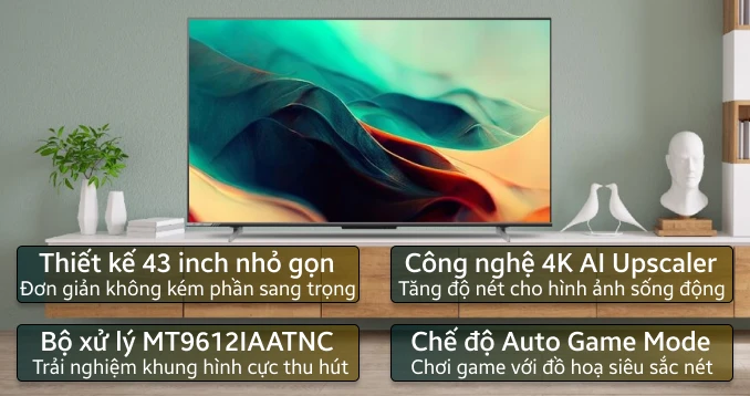 Google Tivi Hisense 4K 43 inch (43A6500K)