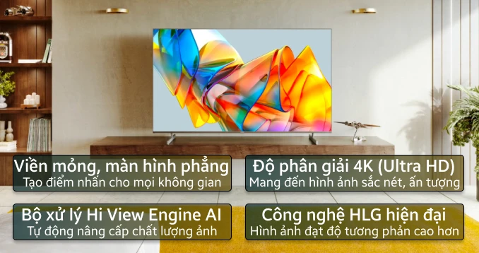 Google Tivi Hisense 4K 55 inch (55U6K)