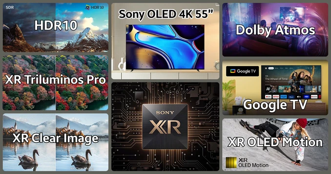Google Tivi Sony OLED 4K 55 inch 2024 (K-55XR80)