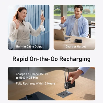 Pin sạc dự phòng Anker 10000mAh 30W tích hợp cáp USB-C có chân cắm A1637 - 9