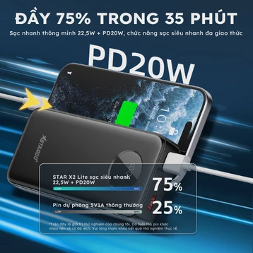 Pin dự phòng StarGO Star X2 Lite 20000mAh 22.5W - 2