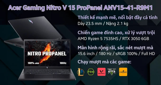 Laptop Acer Gaming Nitro ProPanel ANV15-41-R9M1 - 1