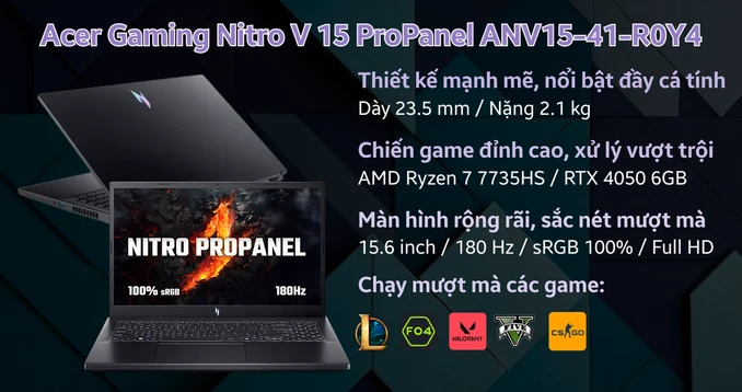 Laptop Acer Gaming Nitro ProPanel ANV15-41-R0Y4 - 1