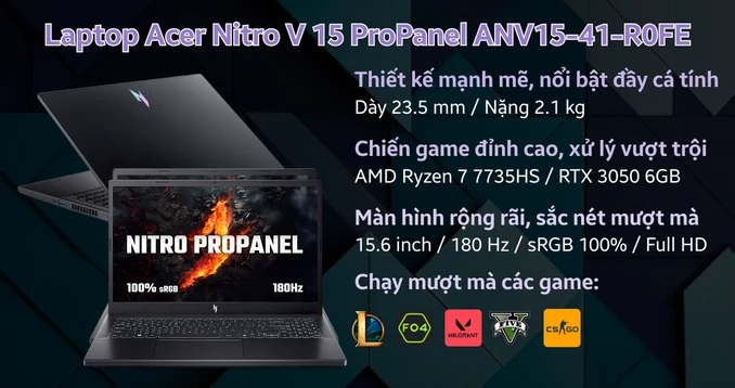 Laptop Acer Gaming Nitro ProPanel ANV15-41-R0FE - 1