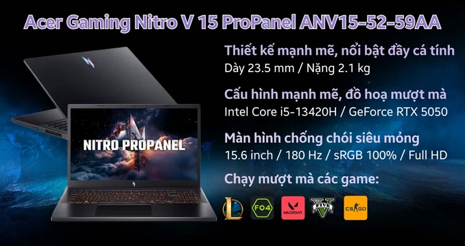 Laptop Acer Gaming Nitro ProPanel ANV15-52-59AA - 1