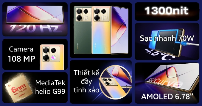 Điện thoại Infinix Note 40 Pro 8GB 256GB | Giá rẻ, trả góp 0% Điện thoại Infinix Note 40 Pro 8GB 256GB | Giá rẻ, trả góp 0%