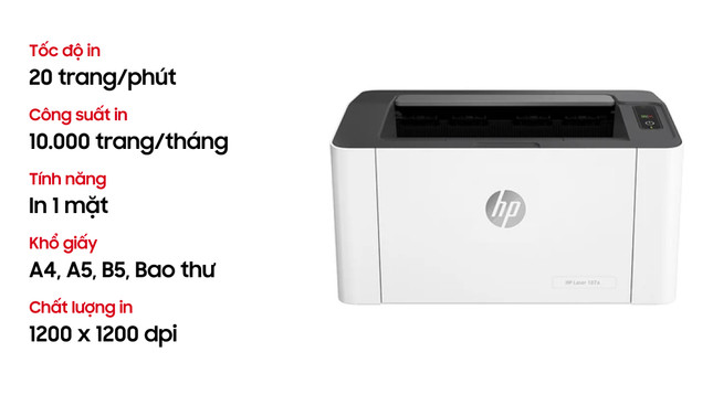 Máy in HP Laser 107a (4ZB77A)