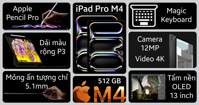 iPad Pro M4 13 inch Wifi 512GB