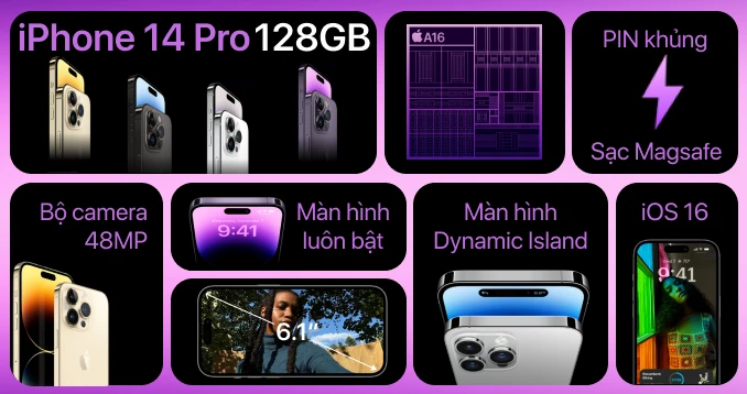 iPhone 14 Pro 128GB | Chính hãng VN/A - 1