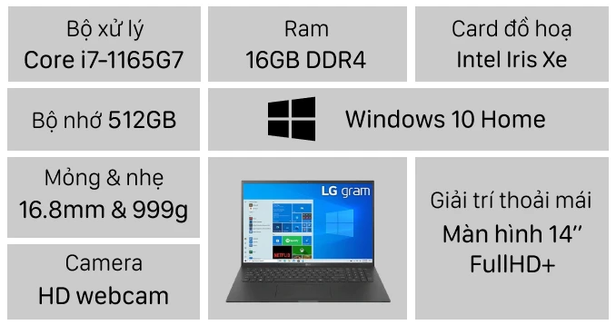 Laptop LG Gram 2021 Giá rẻ, thu cũ đổi mới, trả góp 0%