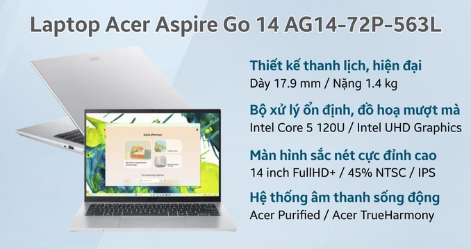 Laptop Acer Aspire Go 14 AG14-72P-563L