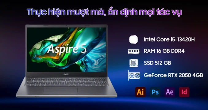 Laptop Acer Gaming Aspire 5 A515-58GM-53PZ | Giá rẻ, trả góp 0%