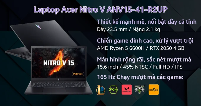 Laptop Acer Nitro V ANV15-41-R2UP