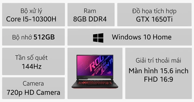 Laptop ASUS Gaming ROG Strix G512-IAL013T
