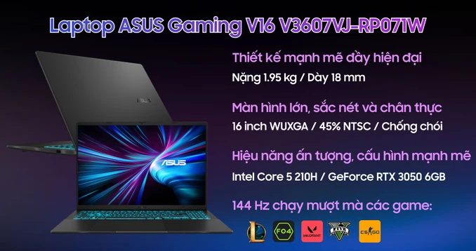 Laptop ASUS Gaming V16 V3607VJ-RP071W