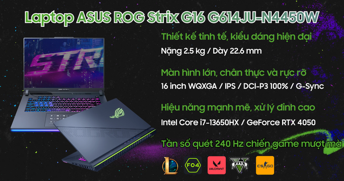 Laptop ASUS ROG Strix G16 G614JU-N4450W