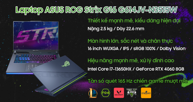 Laptop ASUS ROG Strix G16 G614JV-N3515W