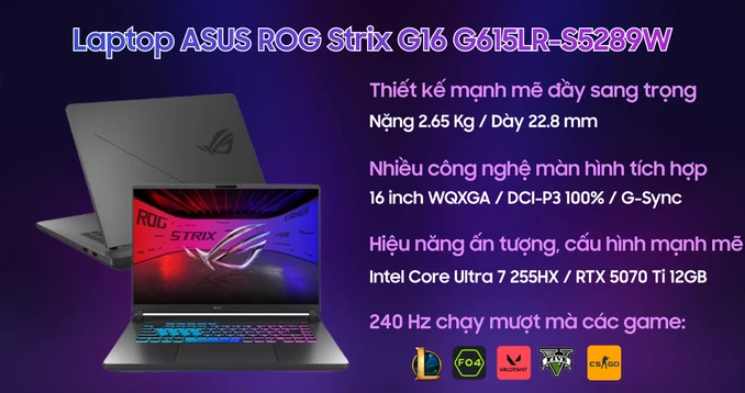 Laptop ASUS ROG Strix G16 G615LR-S5289W