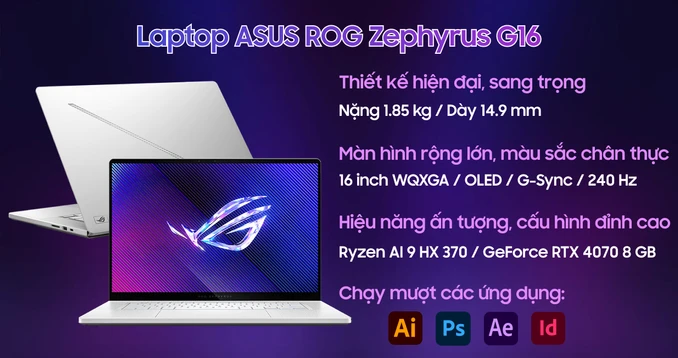 Laptop ASUS ROG Zephyrus G16 GA605WI-QR152WS