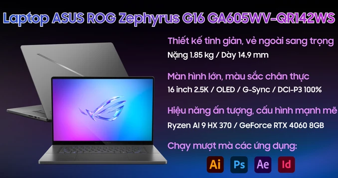 Laptop ASUS ROG Zephyrus G16 GA605WV-QR142WS