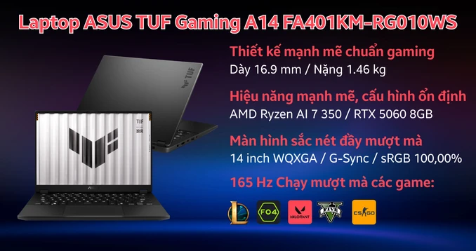Laptop ASUS TUF Gaming A14 FA401KM-RG010WS