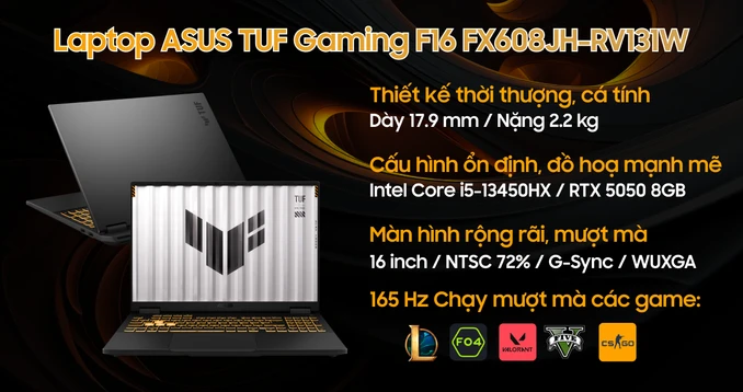 Laptop ASUS TUF Gaming F16 FX608JH-RV131W