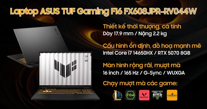 Laptop ASUS TUF Gaming F16 FX608JPR-RV044W