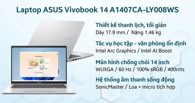 Laptop ASUS Vivobook 14 A1407CA-LY008WS