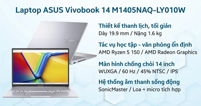 Laptop ASUS Vivobook 14 M1405NAQ-LY010W