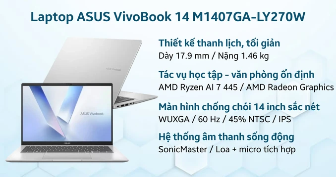 Laptop ASUS VivoBook 14 M1407GA-LY270W