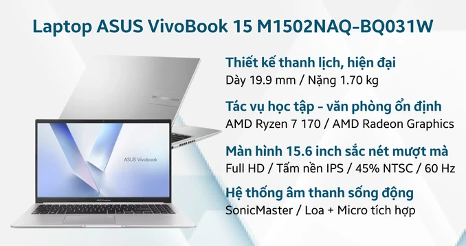 Laptop ASUS VivoBook 15 M1502NAQ-BQ031W