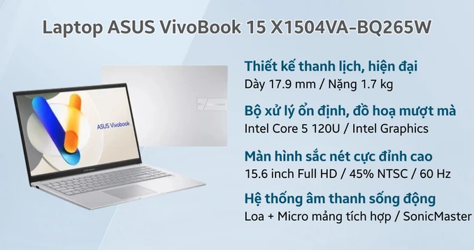 Laptop ASUS VivoBook 15 X1504VA-BQ265W