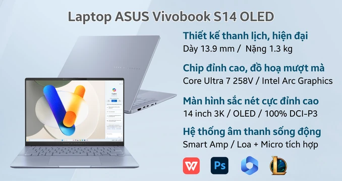 Laptop ASUS Vivobook S14 OLED S5406SA-PP059WS