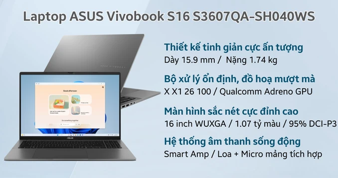 Laptop ASUS Vivobook S16 S3607QA-SH040WS