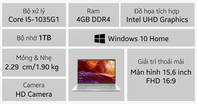Laptop ASUS X509JA-EJ020T