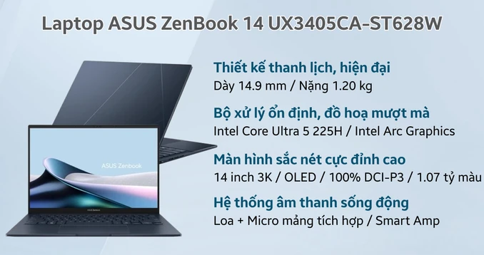 Laptop ASUS ZenBook 14 UX3405CA-ST628W