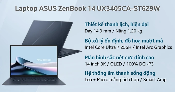 Laptop ASUS ZenBook 14 UX3405CA-ST629W
