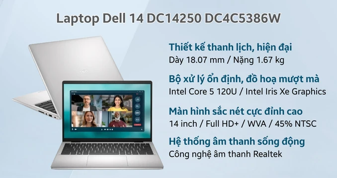 Laptop Dell 14 DC14250 DC4C5386W