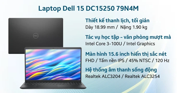 Laptop Dell 15 DC15250 79N4M - Nhập khẩu chính hãng