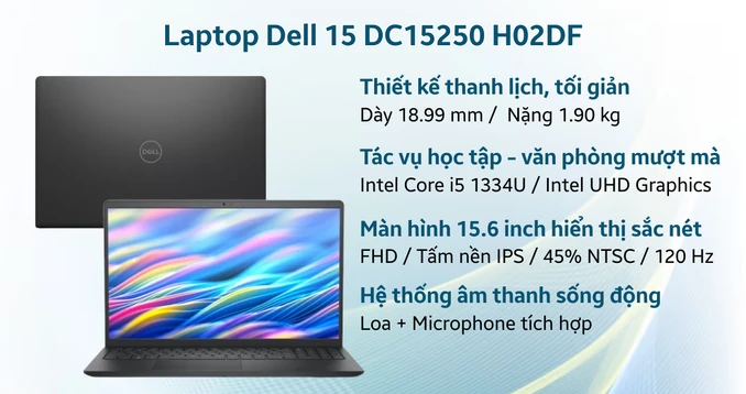 Laptop Dell 15 DC15250 H02DF - Nhập khẩu chính hãng