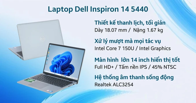 Laptop Dell Inspiron 14 5440 N4I7204W1
