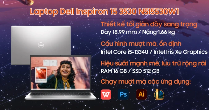 Laptop Dell Inspiron 15 3530 N5I5530W1