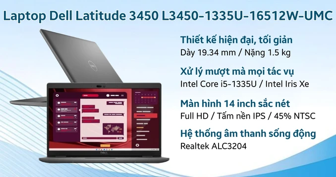 Laptop Dell Latitude 3450 L3450-1335U-16512W-UMC