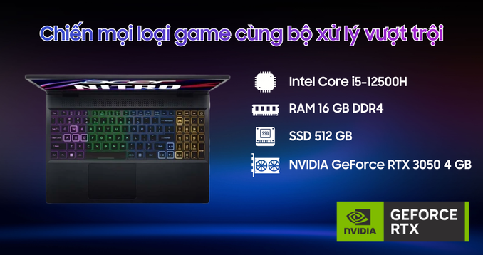 Laptop Gaming Acer Nitro 5 Tiger AN515 58 52SP